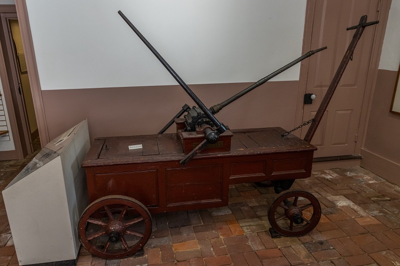 Hand Cranked Fire Engine on display at Friendship Firehouse Museum