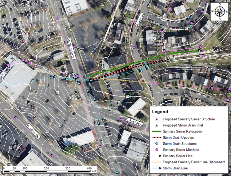 Mt. Vernon culvert project map