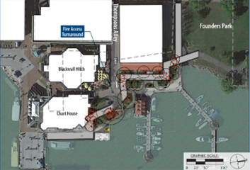 Design concept 2 for Chart House/Thompsons Alley bulkhead 