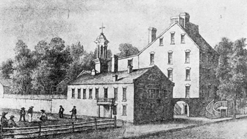 The Hallowell School (left) and Sugar Refinery (right)