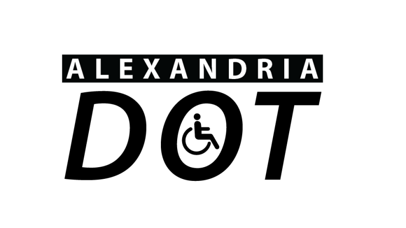 A logo for Alexandria DOT, the City's paratransit program