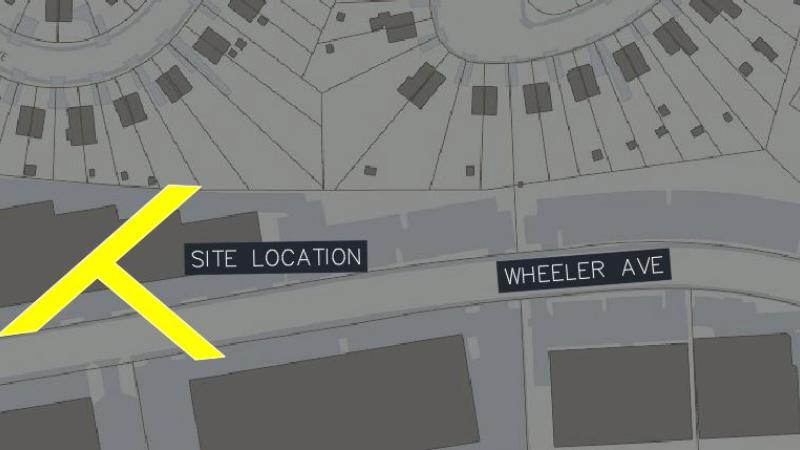 Wheeler Ave Sewer Replacement Project Location