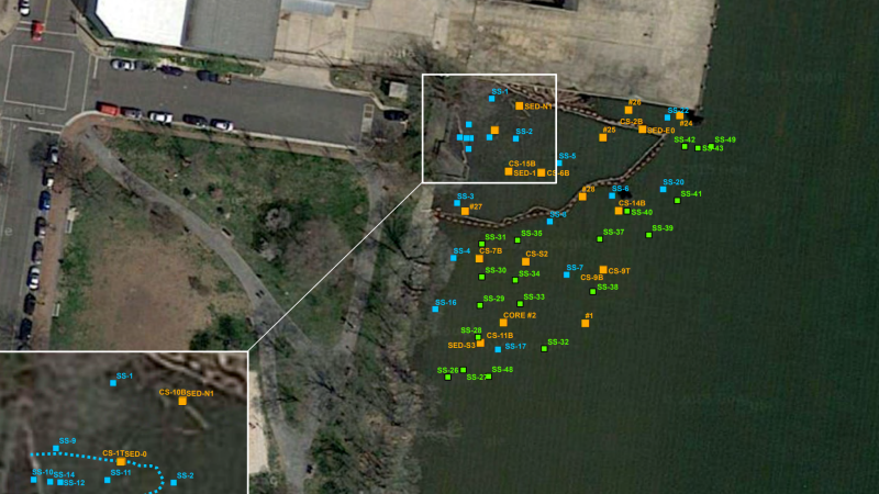 Aerial view of the Oronoco Outfall Remediation Project