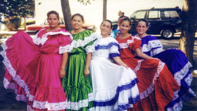 Women in dance costumes