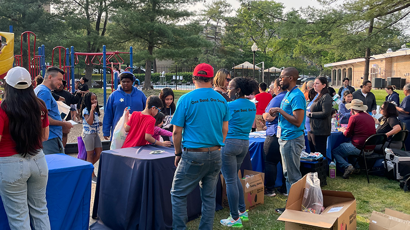 Community Cookout Photo - residents enjoying the free goodies