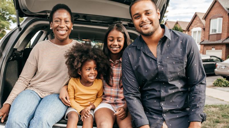 Family in Car Trunk