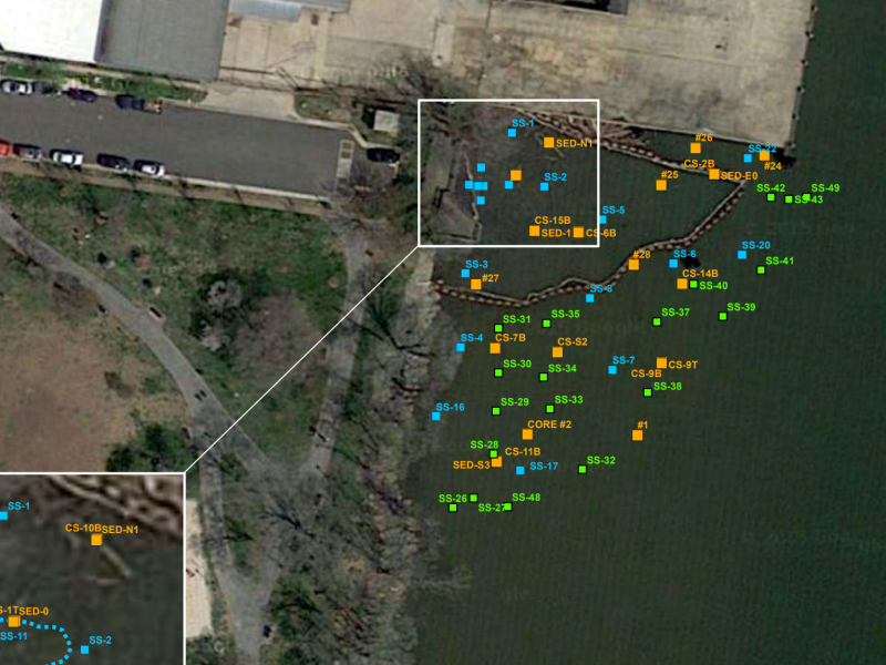 Aerial view of the Oronoco Outfall Remediation Project