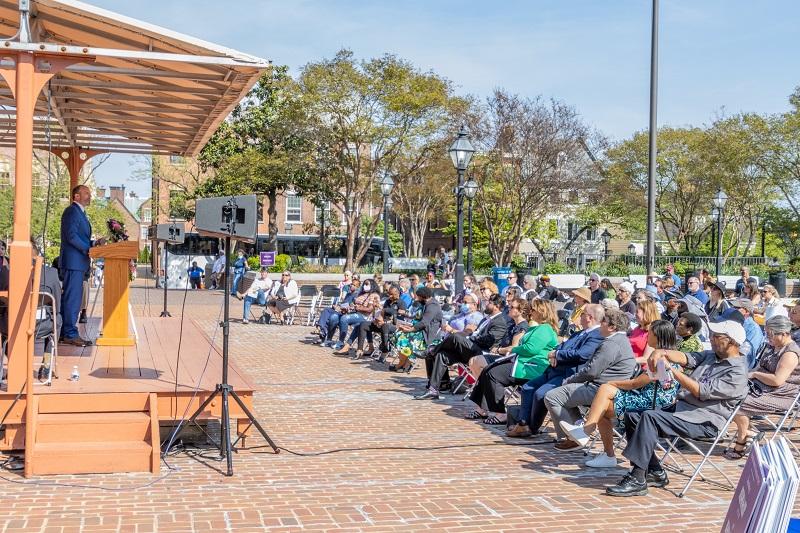 The audience in Market Square