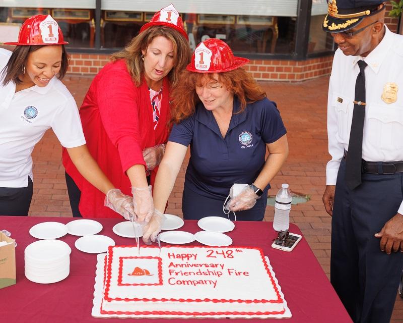 Friendship Firehouse Festival, cake cutting, 2022