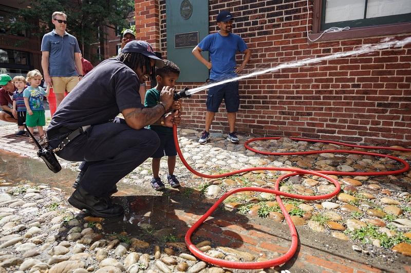 Friendship Firehouse Festival, hose activity, 2022