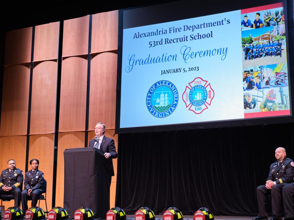 On Jan. 5, 2023, the Alexandria Fire Department welcomed and celebrated 17 new firefighter/EMTs who completed more than 6 months of training at the academy.