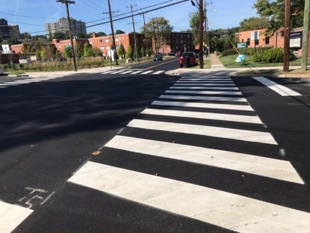 Curb extensions near Cora Kelly Elementary School