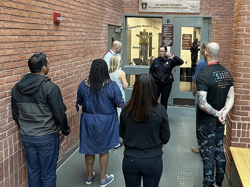 deputy giving jail tour to six civilians