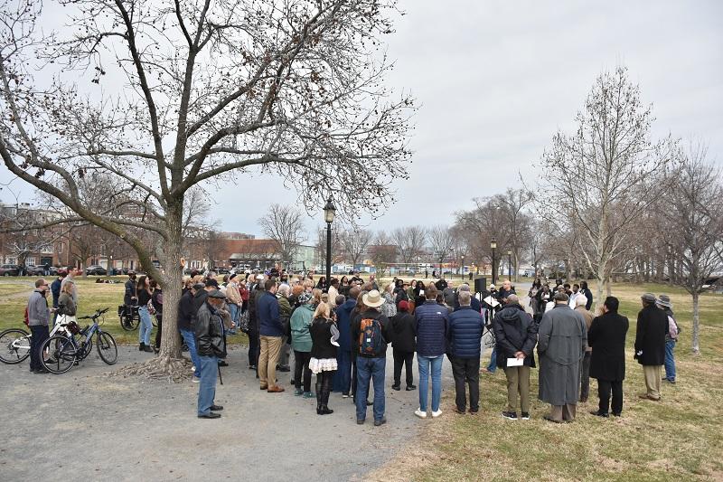 crowd in park