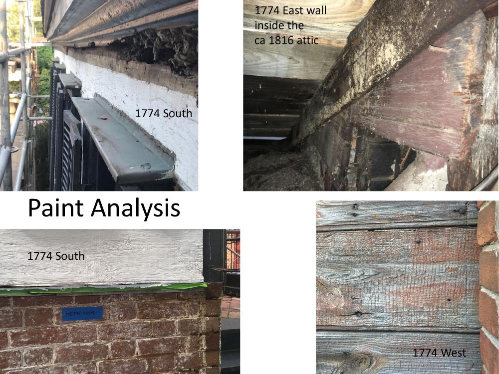 paint analysis, four images