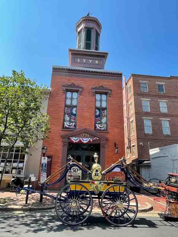 Suction Engine outside Friendship Firehouse