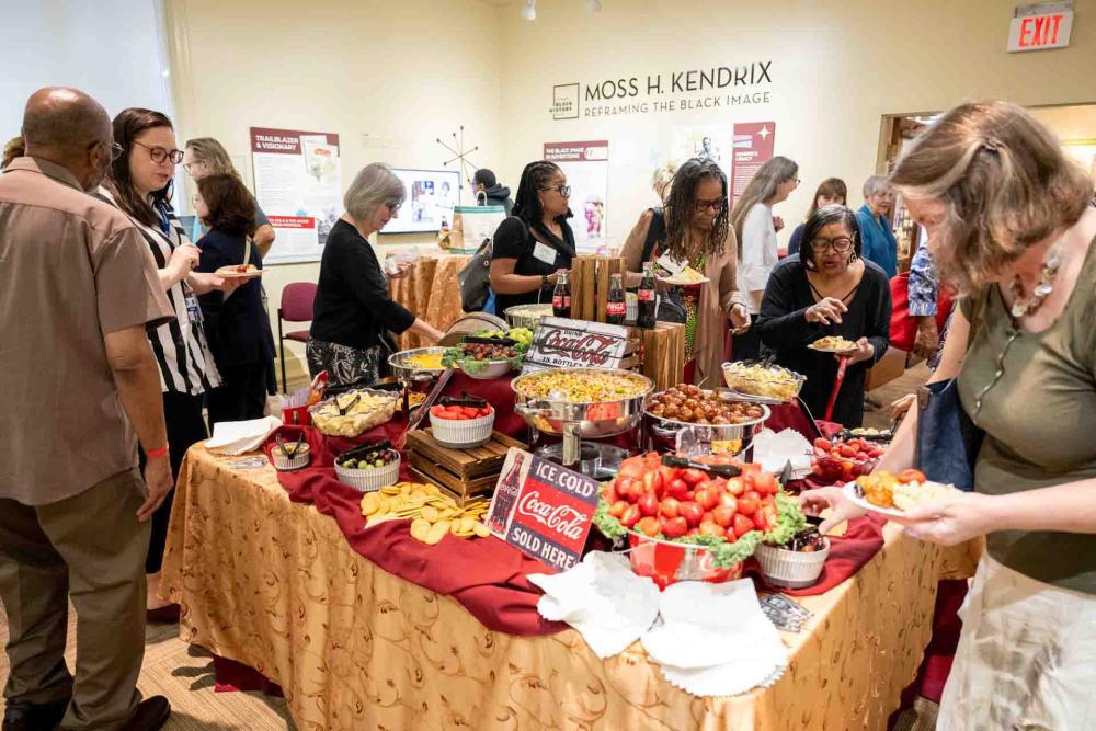 Refreshment table at opening