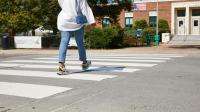 Person using a crosswalk