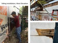 Siding repair, three images