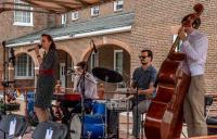 The band in front of City Hall