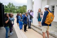 Group on steps of Arlington House