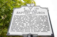 Historic marker Beulah Baptist Church