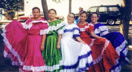 Women in dance costumes