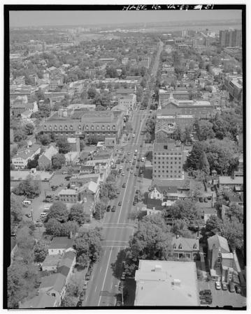 Aerial view looking north