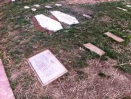 stone grave markers in memorial