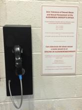 sign near phone in jail