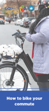 woman standing next to black bike