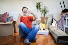 photo of man in first apartment