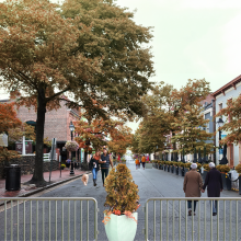 rendering of temporary closure of 200 block of King Street